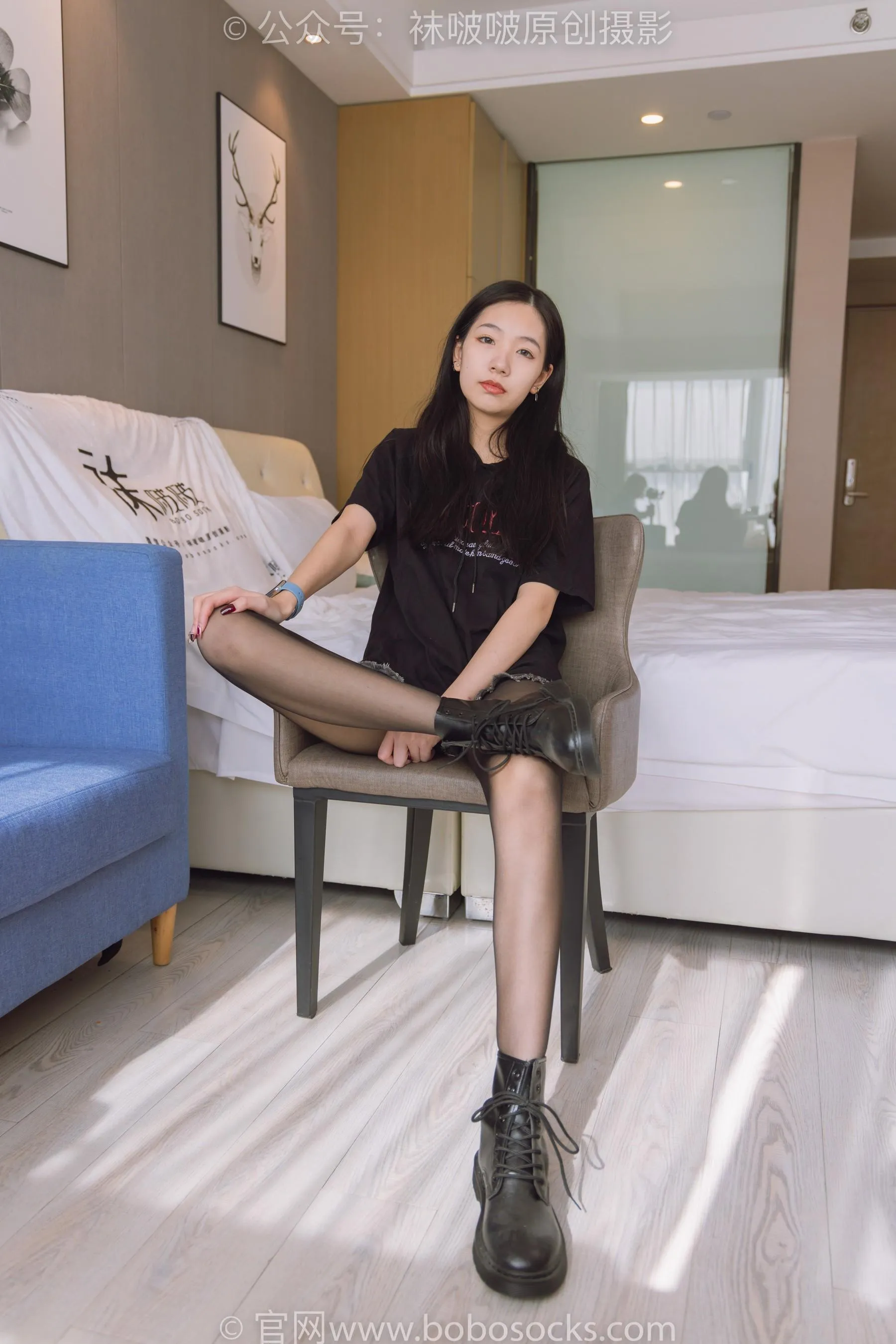 [BoBoSocks袜啵啵]NO.203 三双靴子、黑丝、网袜 [90P]插图6